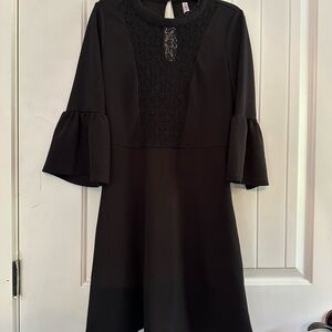 Xhilaration Black Mock Neck A-line Dress